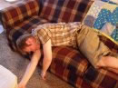 picture of braden napping on a couch